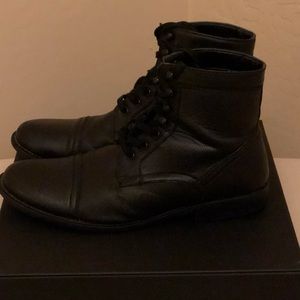 Kenneth Cole Black Leather Boots Unlimited Line